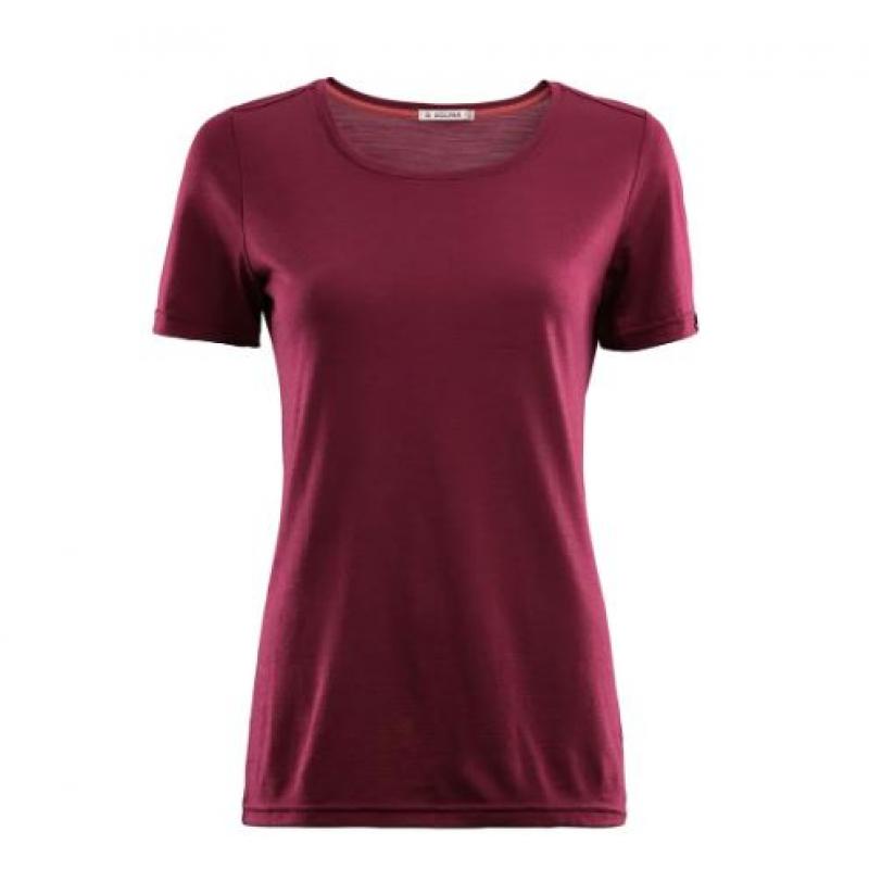 Aclima Lightwool T-skjorte 140 Dame Burgunder